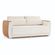 Sofa-Cama 2 Lugares MH-1609 Herval 158 cm -largura- Colchao Casal Linho Bege Laterais Marrom A